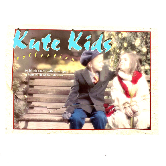 NEW!! (20) Kute Kid Collection Cards And Envelopes Vintage Blank Inside OPEN BOX - Picture 1 of 12